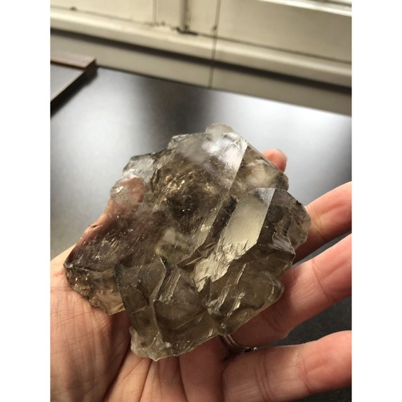 Elestial Smoky Black Quartz Crystal 15oz, Grounding Protection Metaphysical - Picture 9 of 16